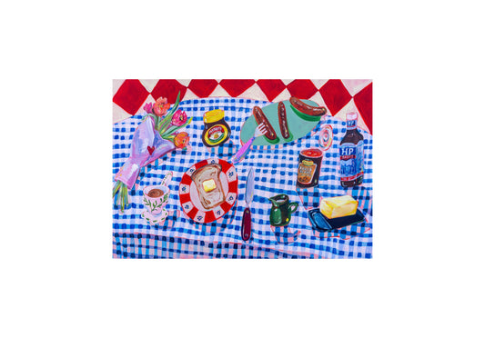 PRE-ORDER: English Breakfast & Blue Gingham A2 print