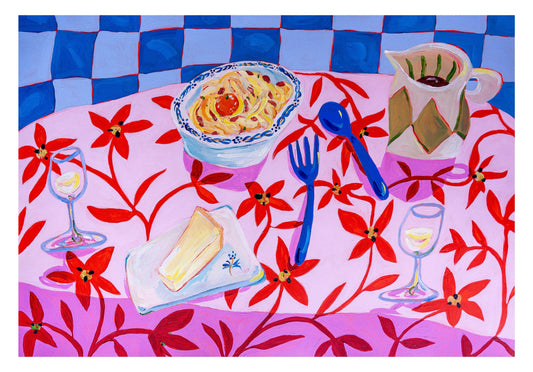 PRE-ORDER: Carbonara & Pink Vines A2 print