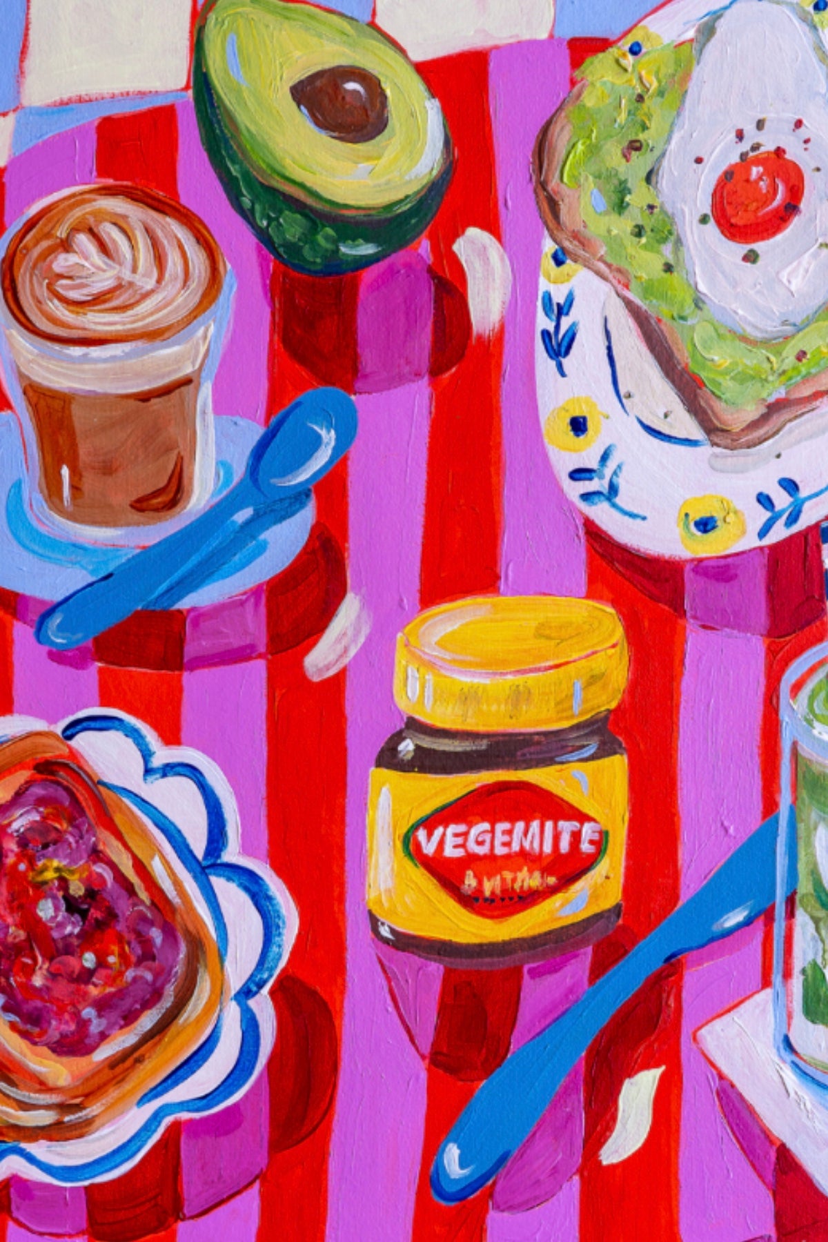 PRE-ORDER: Aussie Breakfast & Stripes A2 print