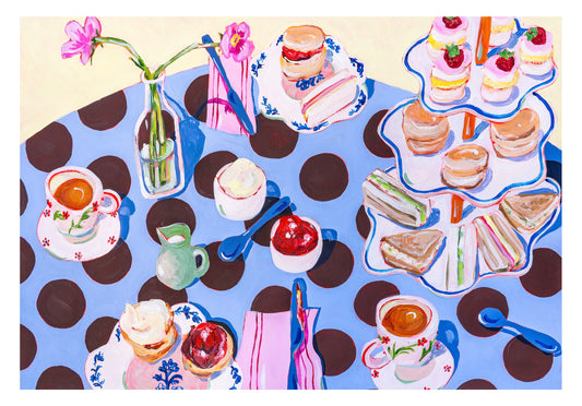 Afternoon Tea & Polka Dots print