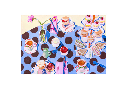 PRE-ORDER: Afternoon Tea & Polka Dots A2 print