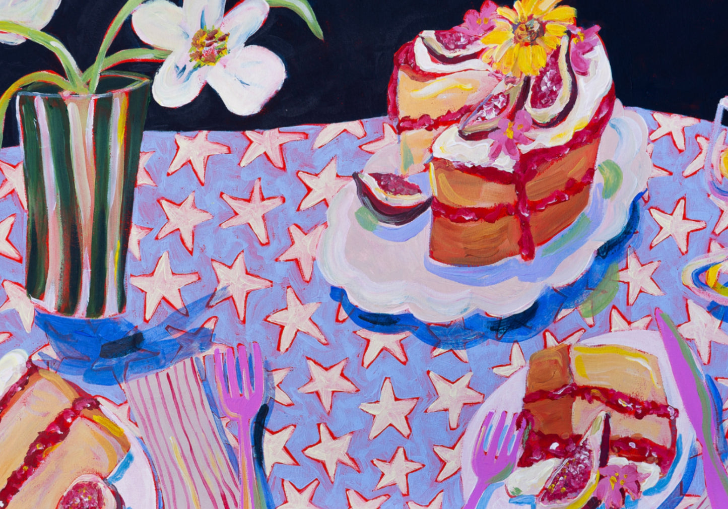 PRE-ORDER: Fig Cake & Stars A2 print