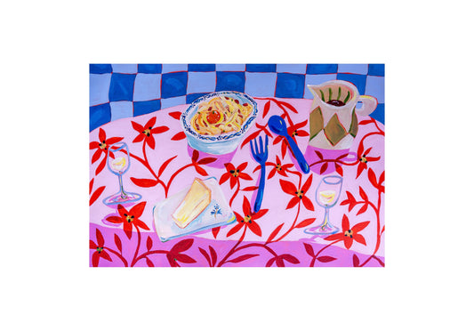 Carbonara & Pink Vines print