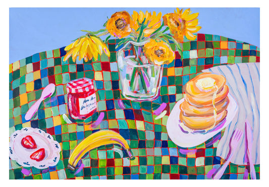 PRE-ORDER: Pancakes & Green Mosaics A2 print