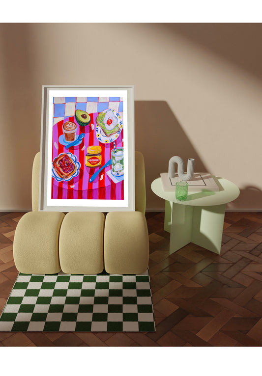 PRE-ORDER: Aussie Breakfast & Stripes A2 print