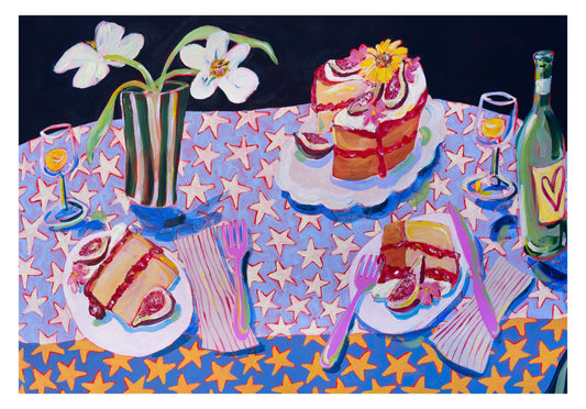 Fig Cake & Stars print