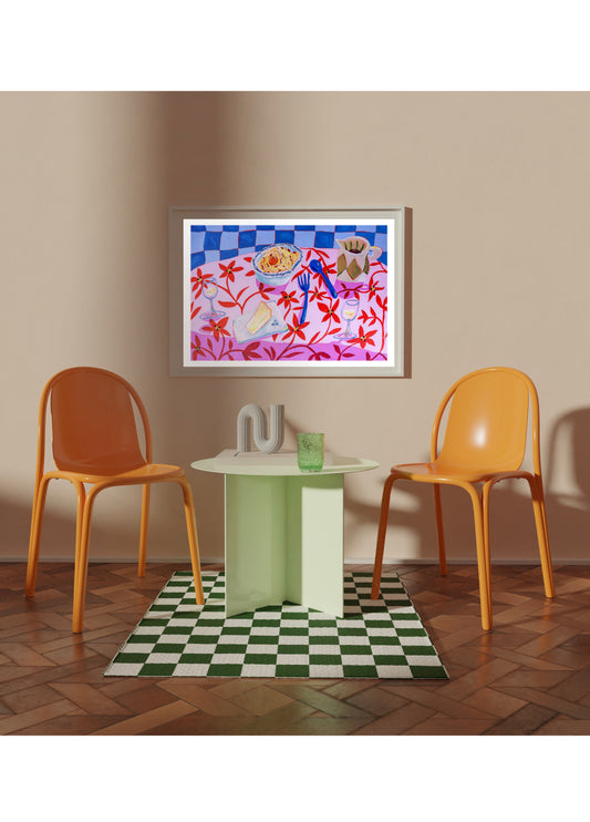 PRE-ORDER: Carbonara & Pink Vines A2 print