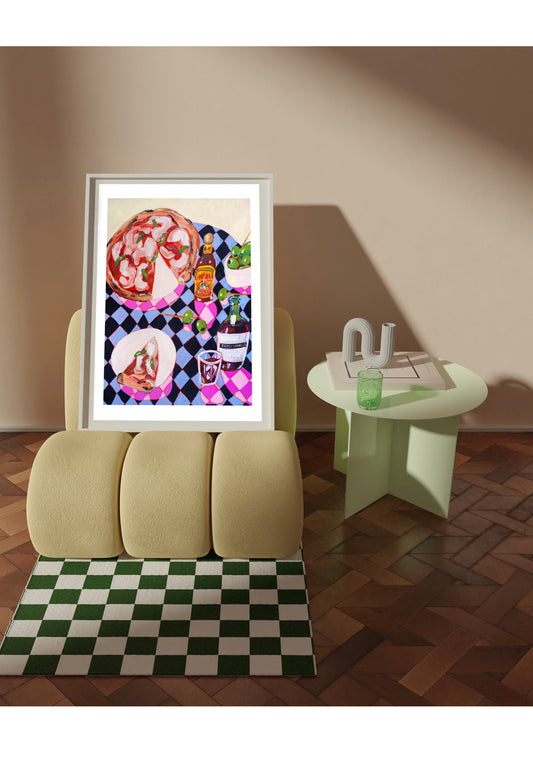 PRE-ORDER: Pizza & Diamonds A2 print