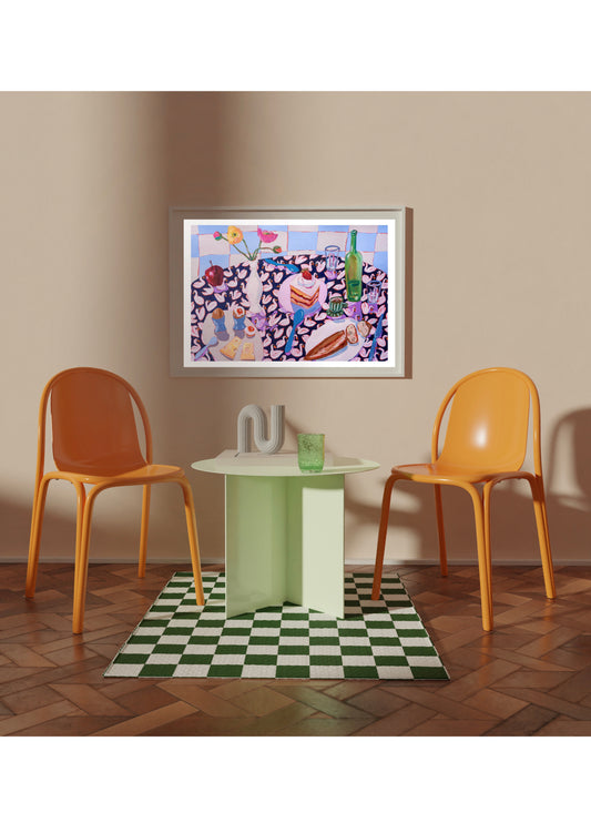 PRE-ORDER: Breakfast Cake & Swans A2 print