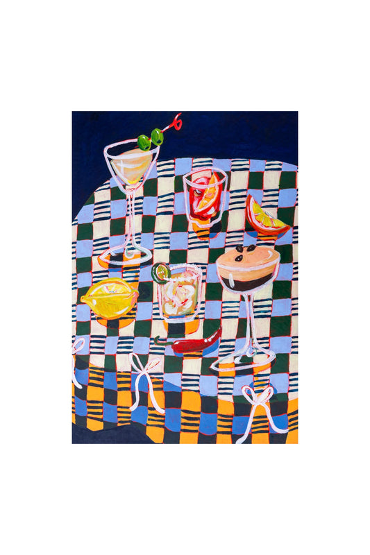 PRE-ORDER: Cocktails & Mixed Squares A2 print