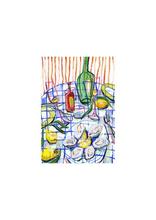 Oysters & Fizz print