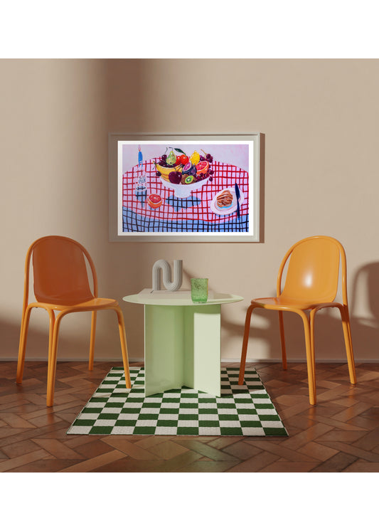 PRE-ORDER: Fruit Bowl & Pink Tiles A2 print