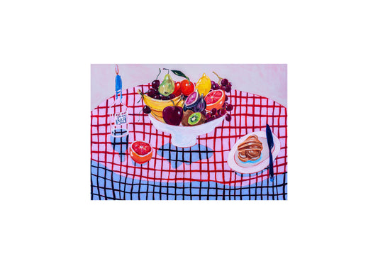 PRE-ORDER: Fruit Bowl & Pink Tiles A2 print
