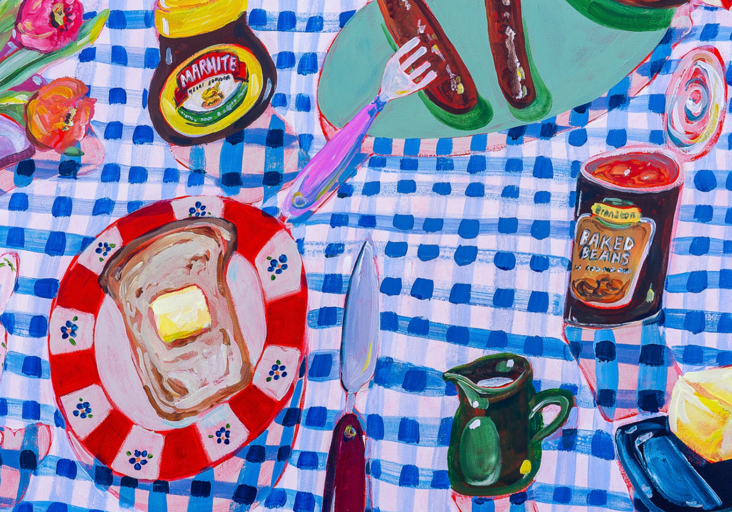 PRE-ORDER: English Breakfast & Blue Gingham A2 print