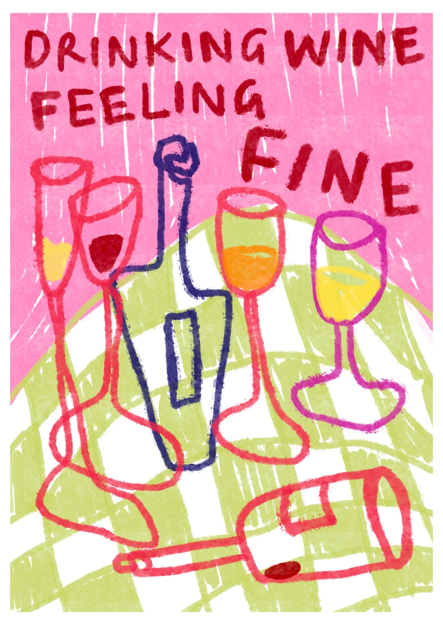 PRE-ORDER: Drinking Wine A2 print
