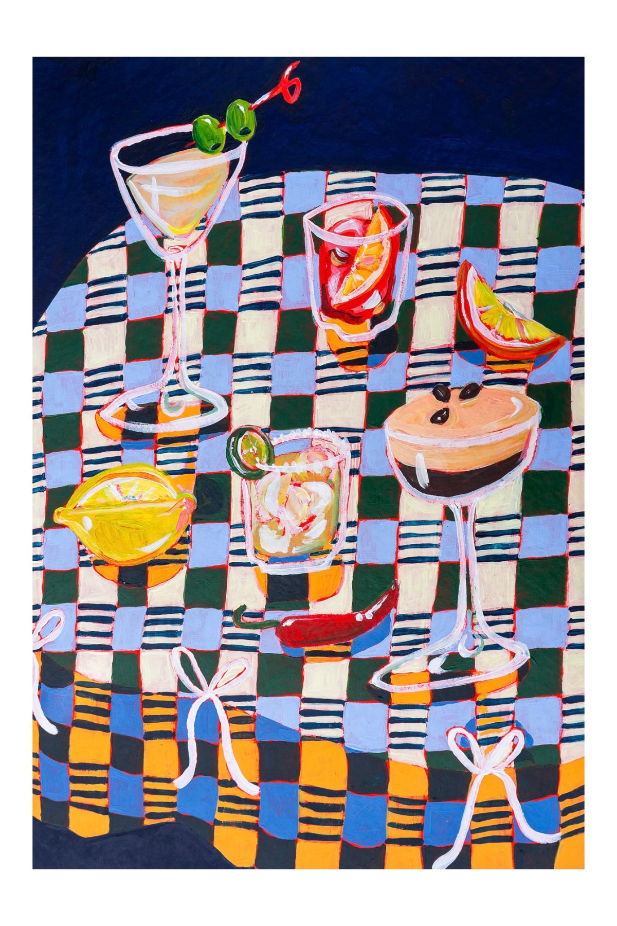 PRE-ORDER: Cocktails & Mixed Squares A2 print