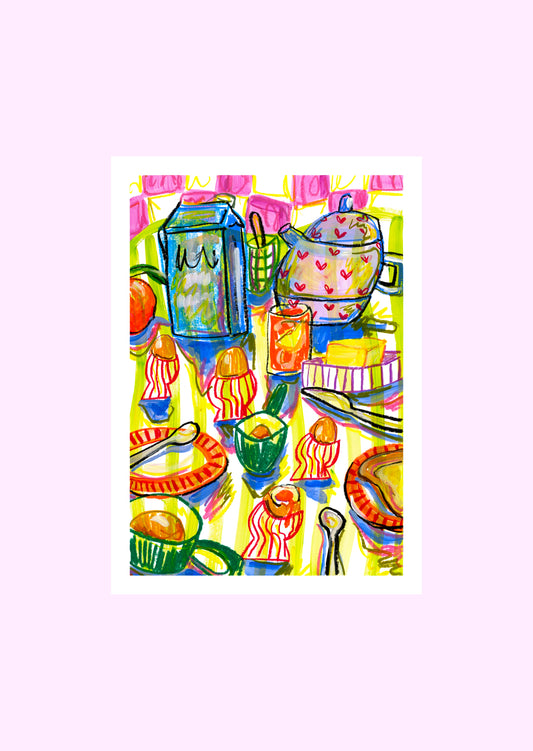Runny Eggs print