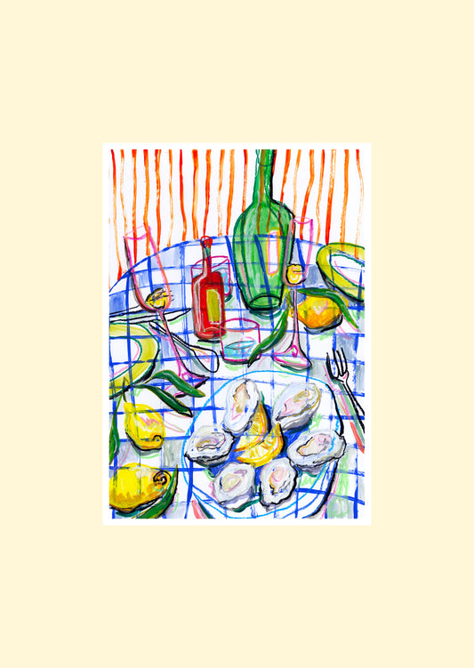 Oysters & Fizz print