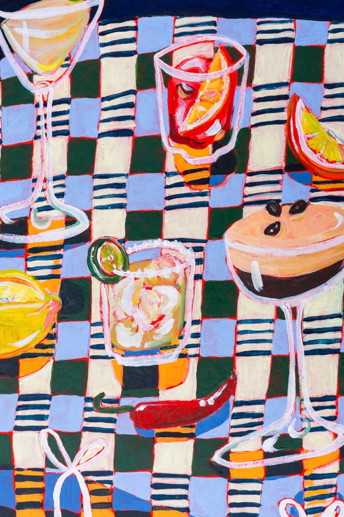 PRE-ORDER: Cocktails & Mixed Squares A2 print