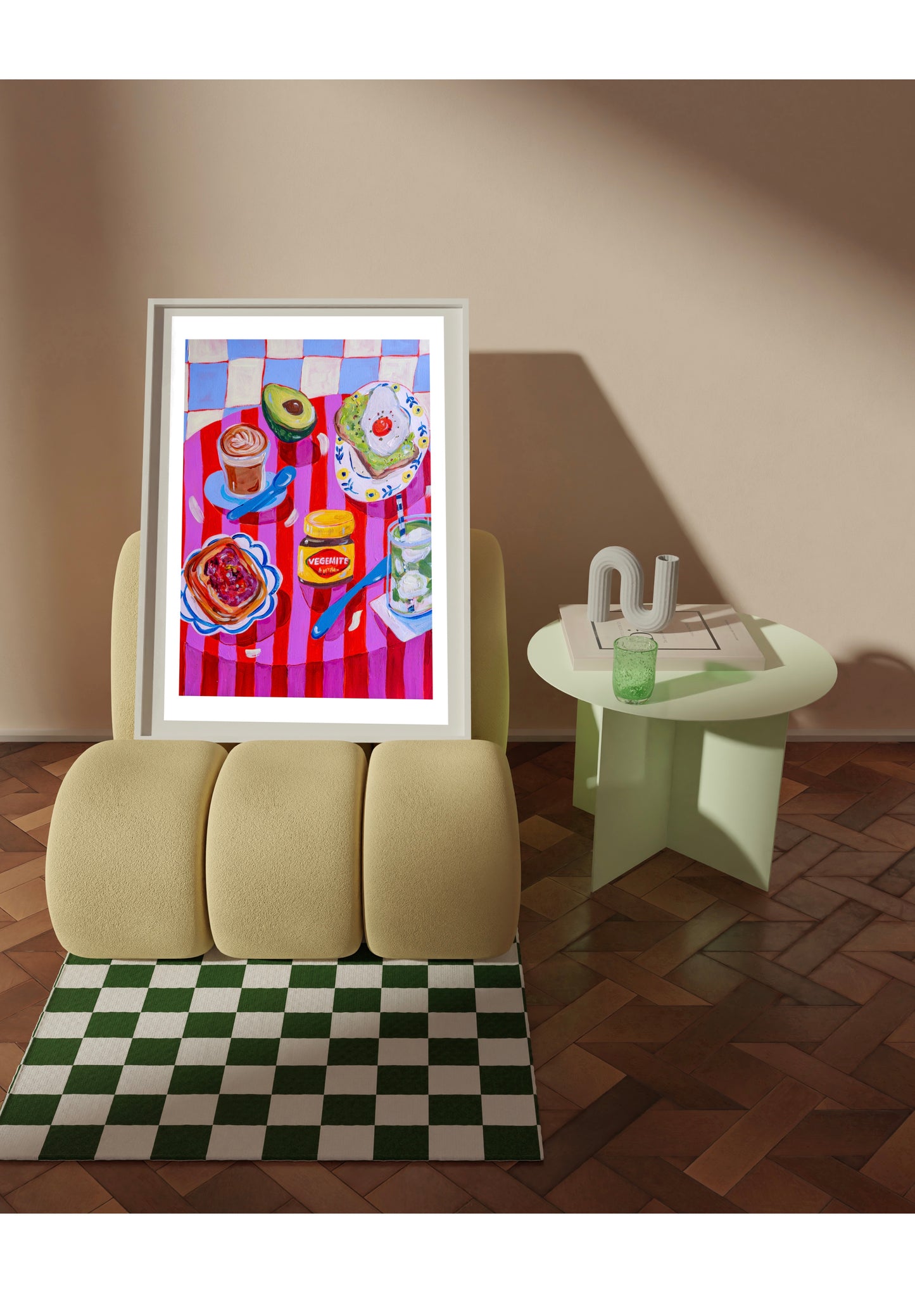 PRE-ORDER: Aussie Breakfast & Stripes A2 print