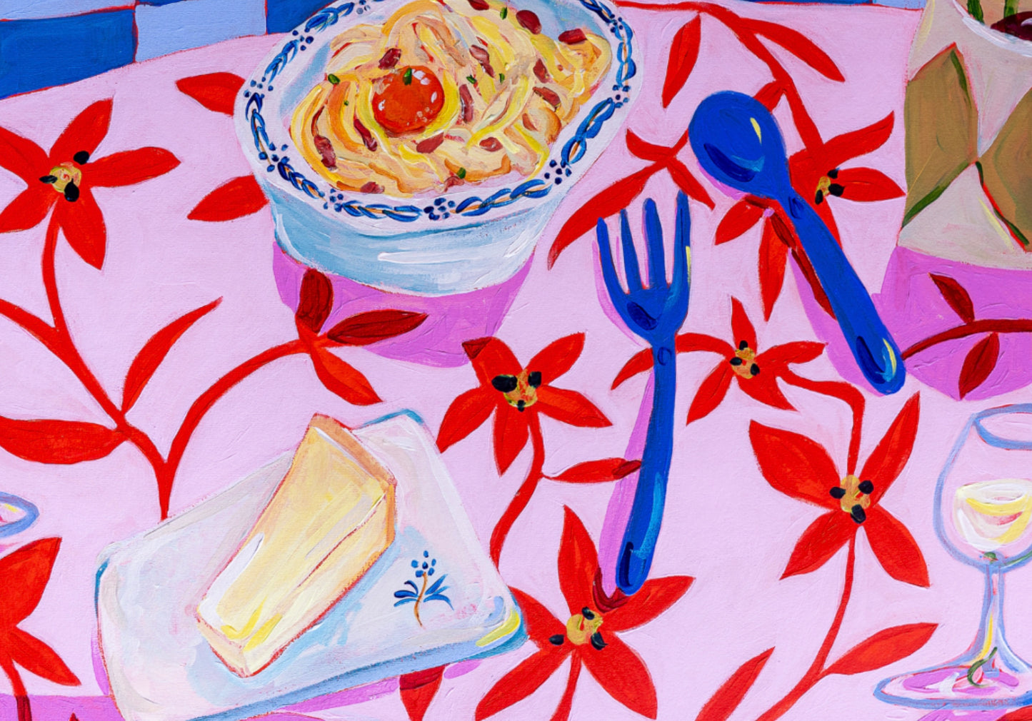 PRE-ORDER: Carbonara & Pink Vines A2 print