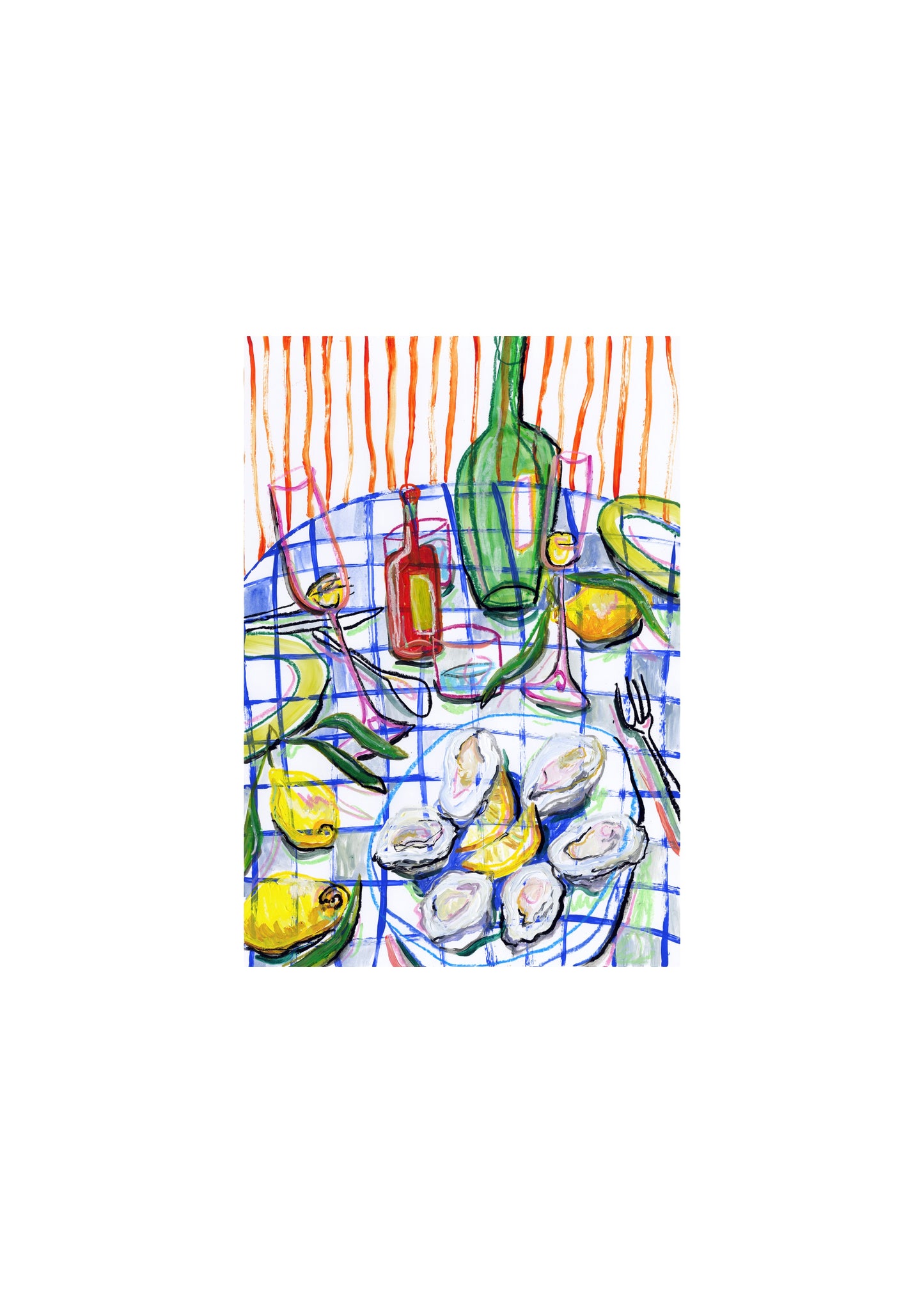 PRE-ORDER: Oysters & Fizz A2 print
