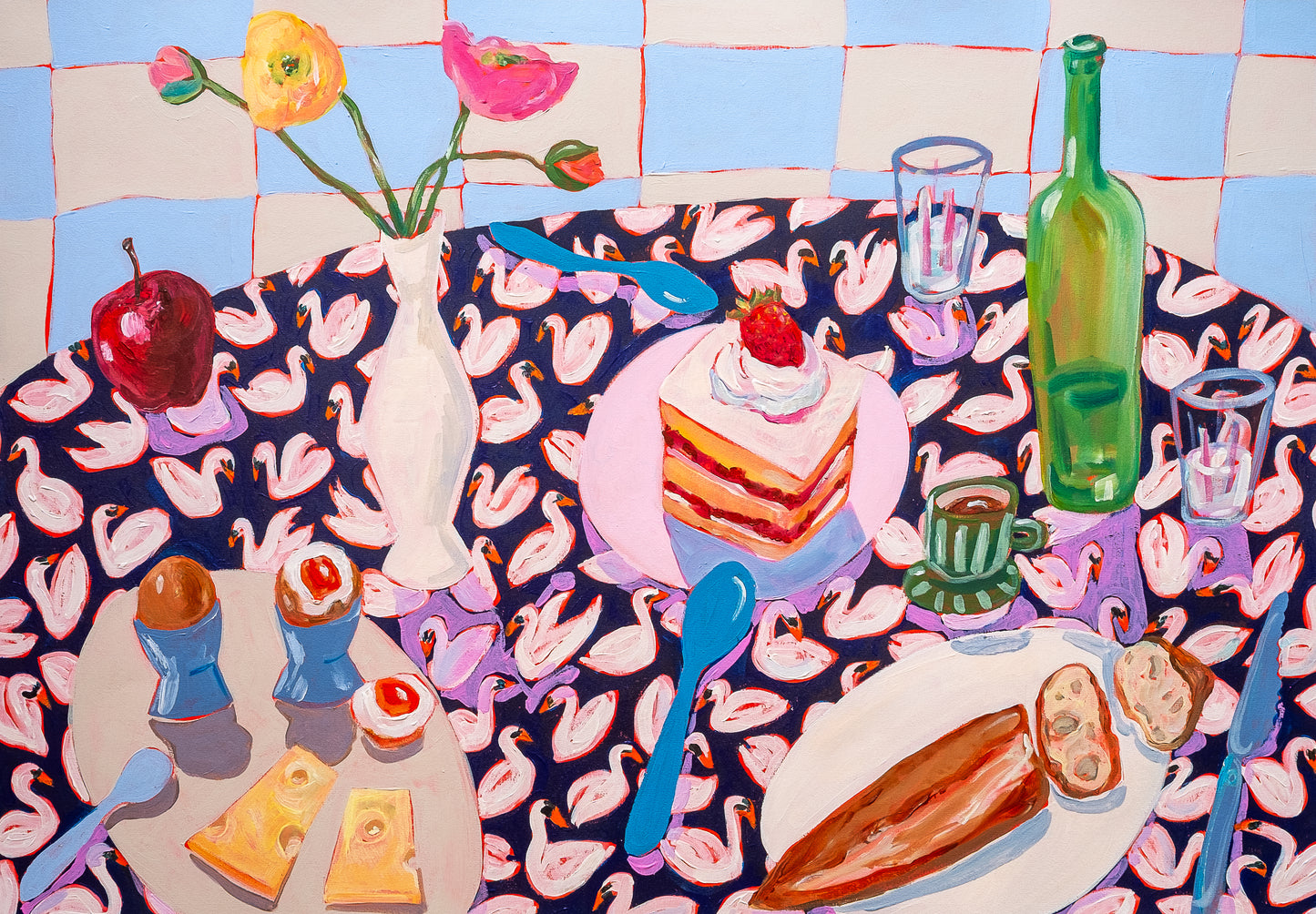 Breakfast Cake & Swans original