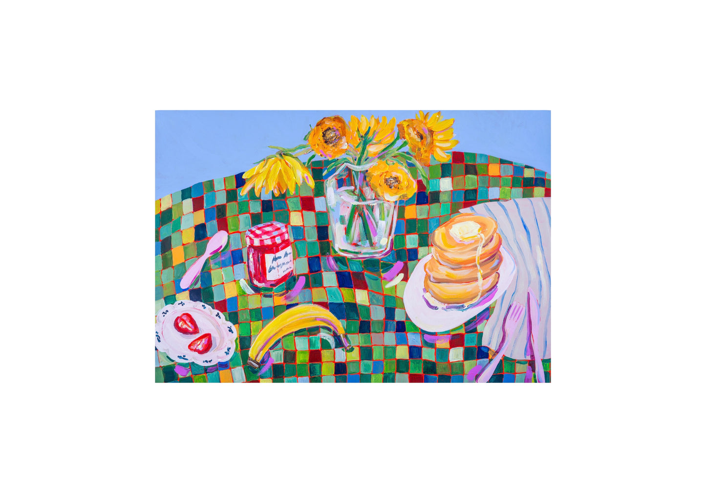 PRE-ORDER: Pancakes & Green Mosaics A2 print