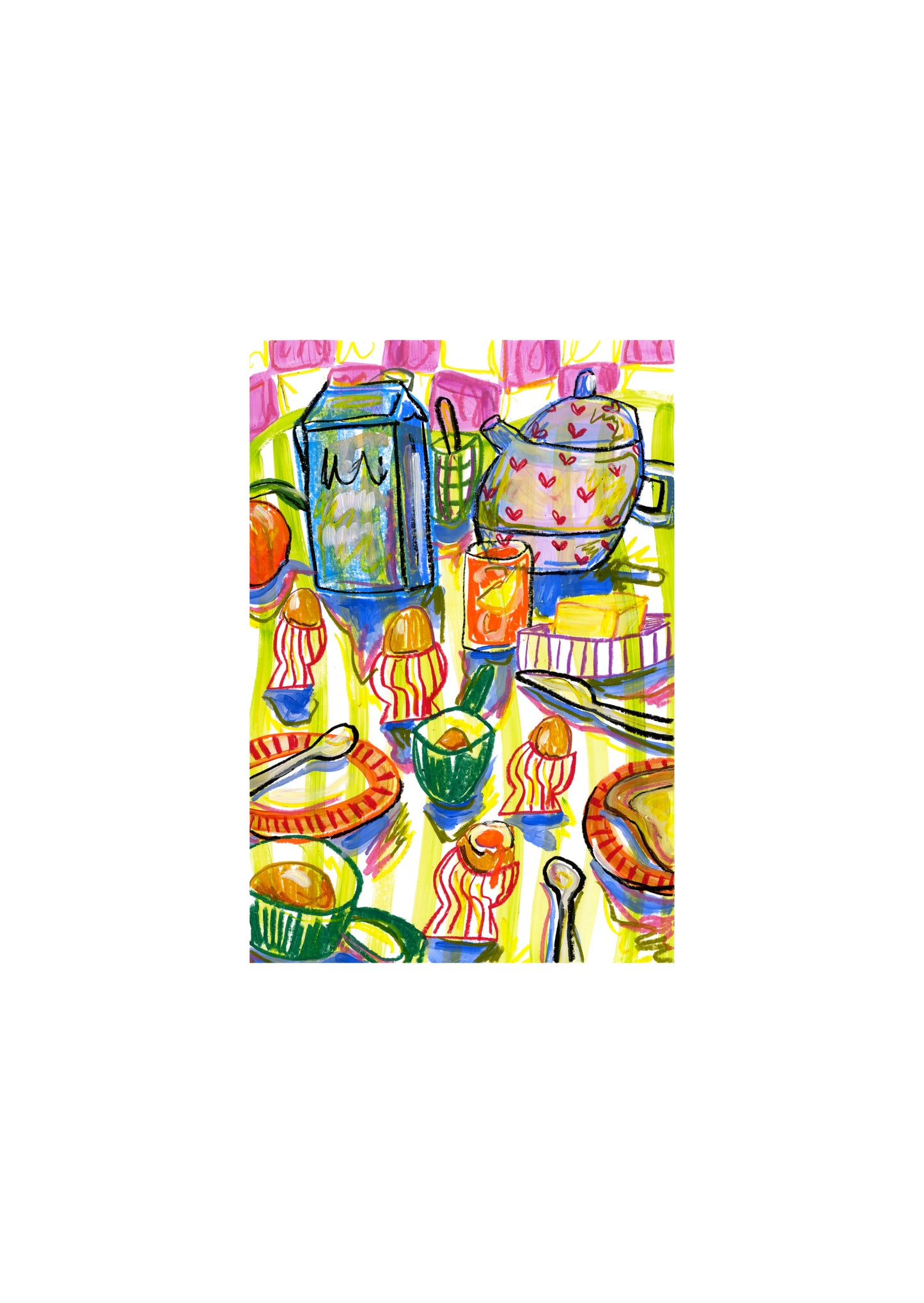 PRE-ORDER: Runny Eggs A2 print