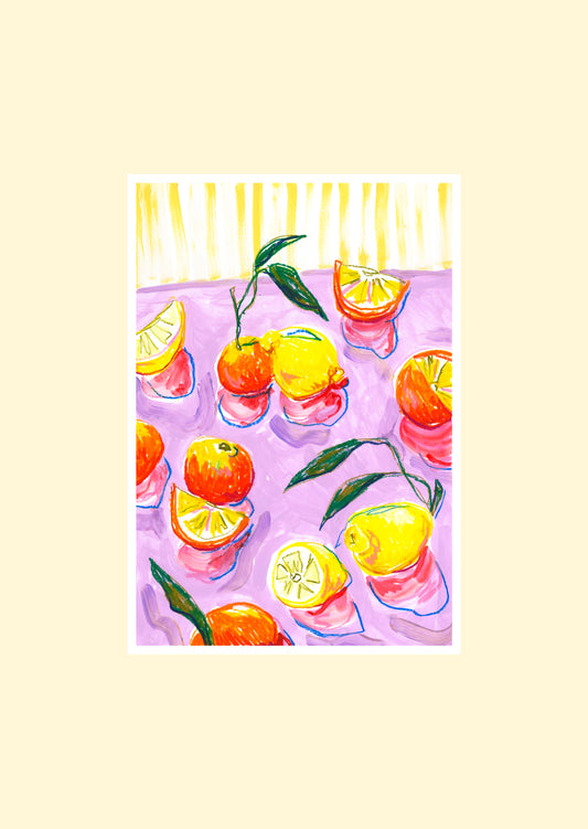 Rolling Fruits print