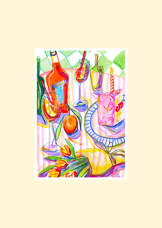 Birthday Aperol print